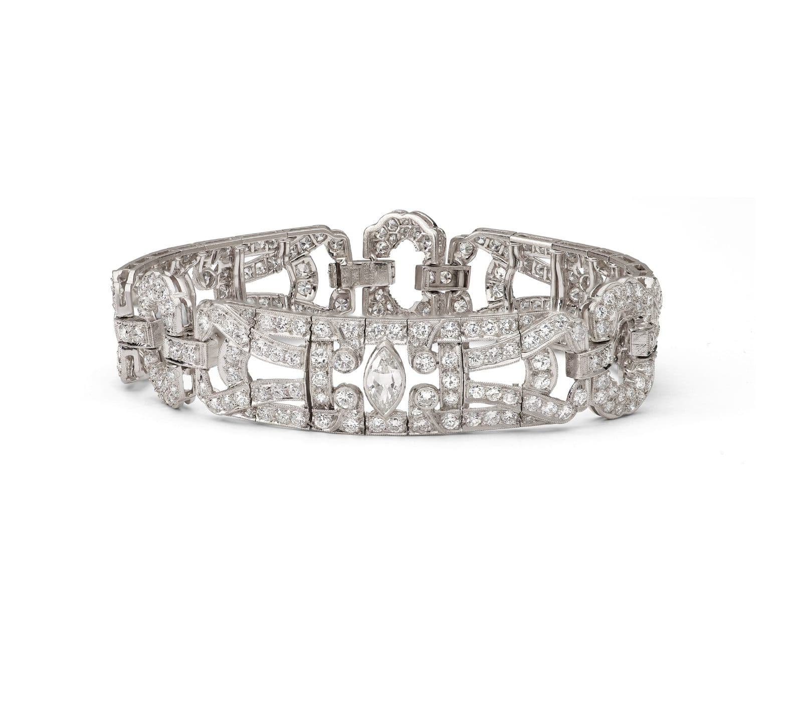 Platinum Art Deco Diamond Bracelet